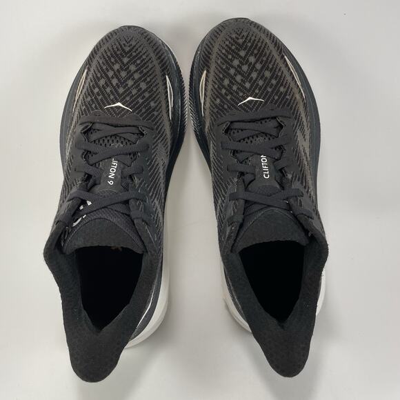 Hoka One One Clifton 9 Running Shoes Womens Size 8 B Black Athletic Sneakers - Picture 5 of 11